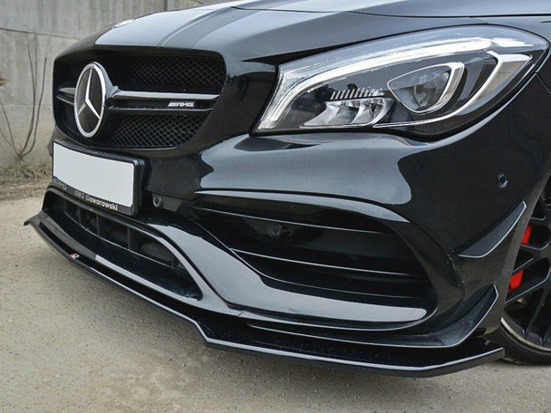 Maxton Design Front Splitter V.2 Mercedes CLA 45 AMG C117 (Facelift) (2017-UP) - Carbon Look