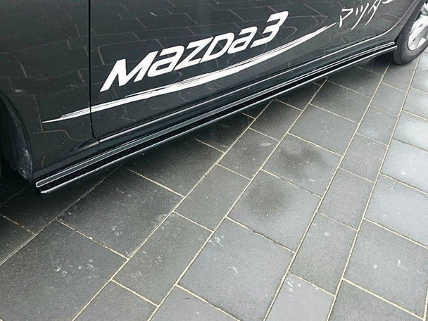 Maxton Design Side Skirts Diffusers Mazda 3 Mk3 - Carbon Look