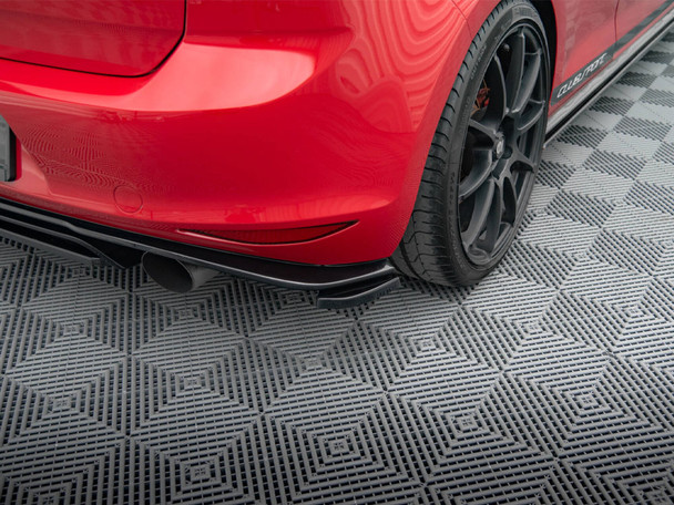 Maxton Design Rear Side Splitters VW Golf Mk7 GTI Clubsport - Carbon Look