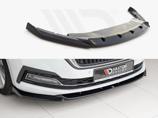Maxton Design Front Splitter V1 Skoda Octavia MK4 (2019-) - Carbon Look