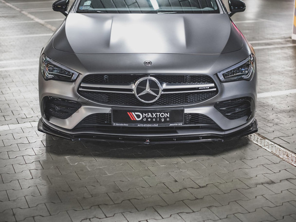 Maxton Design Front Splitter V.2 Mercedes-AMG CLA 35 Aero C118 - Textured