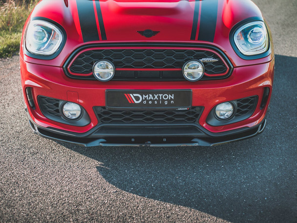 Maxton Design Front Splitter V.1 Mini Countryman Mk2 F60 JCW - Carbon Look