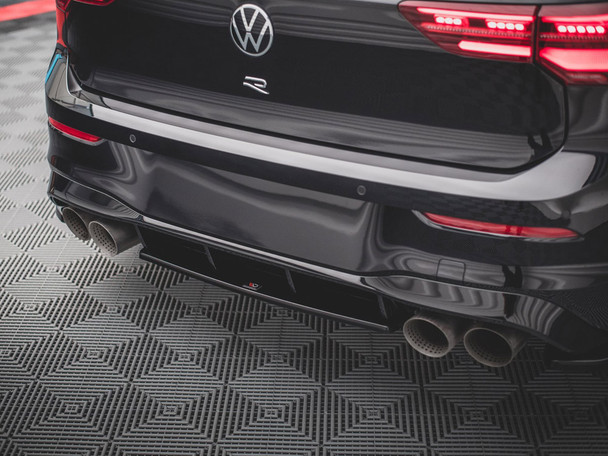 Maxton Design Rear Splitter Volkswagen Golf R Mk8 - Carbon Look