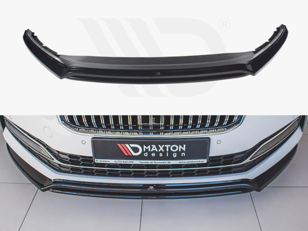 Maxton Design Front Splitter V.3 Skoda Superb Mk3 FL - Carbon Look