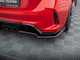 Maxton Design Central Rear Splitter (Vertical Bars) V.1 + Flaps Honda Civic Type-R Mk 11