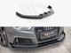 Maxton Design Street PRO Front Splitter + Flaps Audi RS3 8V Sportback