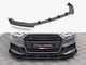 Maxton Design Street PRO Front Splitter V.1 + Flaps Audi S3 / A3 S-Line Sportback 8V Facelift