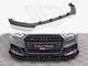 Maxton Design Street PRO Front Splitter V.1 + Flaps Audi S3 / A3 S-Line Sportback 8V Facelift