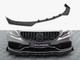 Maxton Design Street PRO Front Splitter + Flaps Mercedes-AMG C63 Sedan / Estate W205 Facelift