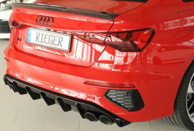 Rieger Rear Diffuser Gloss Black - S3 (8Y) Saloon (2020+) - Ultimate ...