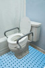 Essential Medical Supply Raised Elevated Toilet Seat Riser for an Elongated Toilet & Vaunn Shower Chair Bath Seat with Padded Arms