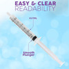 Care Touch 3 mL Syringe Luer Slip Tip | 100 Sterile Syringes with No Needle | for Oral Medication Dispensing and Home Care