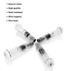 100 Pack Borosilicate Glass Luer Lock Syringe - 1ml Capacity Reusable, Heat Resistant Tube for Labs - Use for Thick Liquids, Glue, Lab, Ink - with Bonus 14GA Blunt Tip Non-Hypodermic Needles