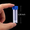 5ml Plastic Test Tubes Screw Caps Small Bottle Vial Storage Vial Storage Container for Lab-50pcs