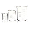 ULAB Scientific Glass Beaker Set, 3 Sizes 50ml 100ml 250ml, 3.3 Boro Griffin Low Form with Printed Graduation, UBG1001