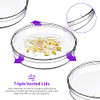 60 Pack Sterile Plastic Petri Dishes with Lid, 90mm Dia x 15mm Deep (90MM-60PACK)