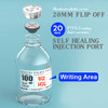 Sterile Empty Vials with Self Healing Injection Port,with Flip Off Aluminum Cap,Sterile Package (100ml,4)