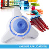 Mini Vortex Mixer with Extra Interchangeable Silicone Cap, Touch Function, 5600rpm, Lab Vortex Shaker with USB Interface, 6mm Orbital Diameter, Blue