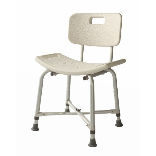 HEALTHLINE Shower Chair with Back 500lb Adjustble Height Heavy Duty Shower Bench for Seniors