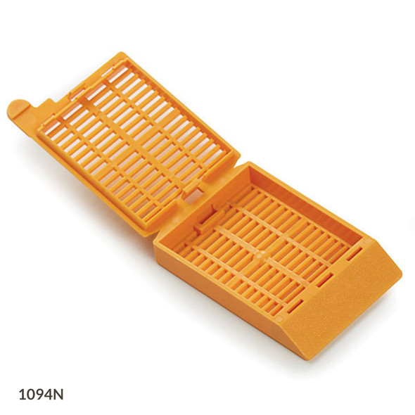 Cassette, Tissue Embedding with Attached Lid, 35° Writing Area, ORANGE, 500/Dispenser Box, 2 Boxes/Unit