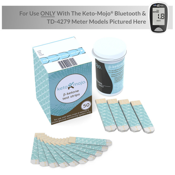 Keto-Mojo Ketone Strips 50 Pack (Not Compatible with the GK+ Meter)