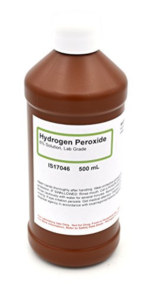 6% Laboratory-Grade Hydrogen Peroxide, 500mL - The Curated Chemical Collection