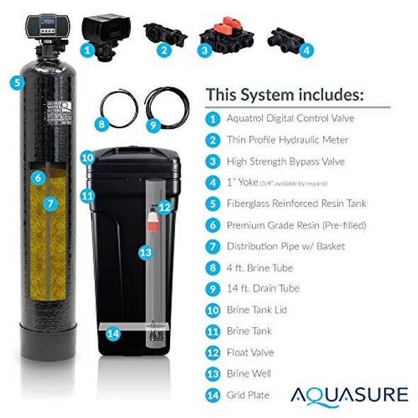 Aquasure Harmony Series Whole House Water Softener with High Efficiency Digital Metered Control Head (32,000 Grains)