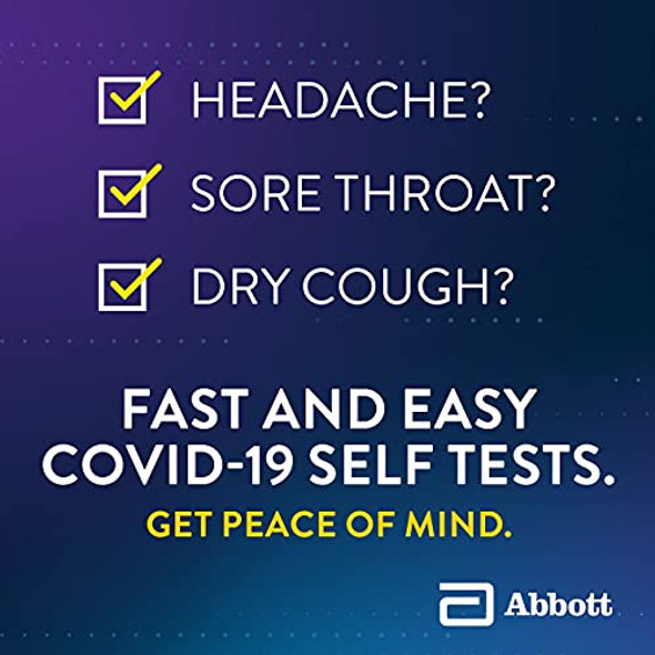 BinaxNOW COVID-19 Antigen Self Test, COVID Test With 15-Minute Results Without Sending to a Lab, Easy to Use at Home, FDA Emergency Use Authorization