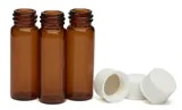 Storage vial kit, 4 mL, 15 x 45 amber vial, 13-425 closed top, PTFE/silicone septa,