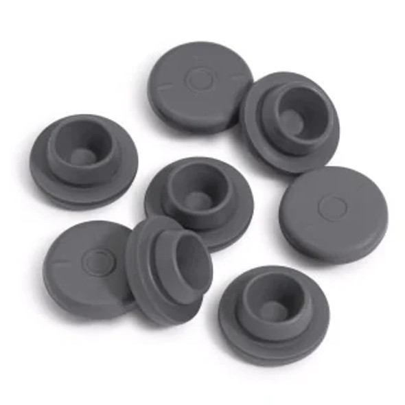 Grey butyl headspace stopper, 20 mm, -40/120C, 100/pk