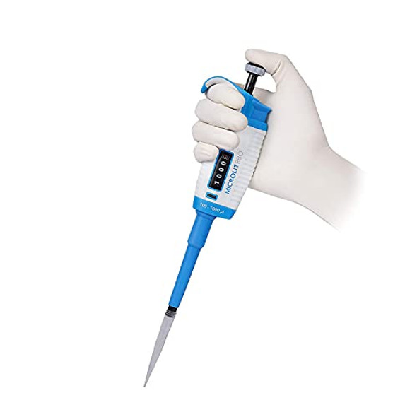 Microlit Lab Micropipette - Single-Channel Adjustable Volume Micro Pipette Fully Autoclavable Pipettor (2-20ul)