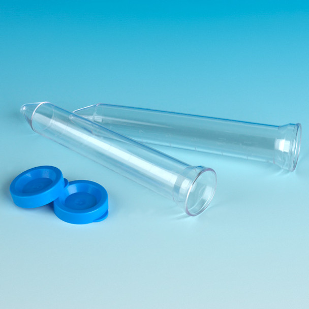 Urine Collection System, 12mL Flared Top Urine Centrifuge Tube and Separate Blue Snap Cap