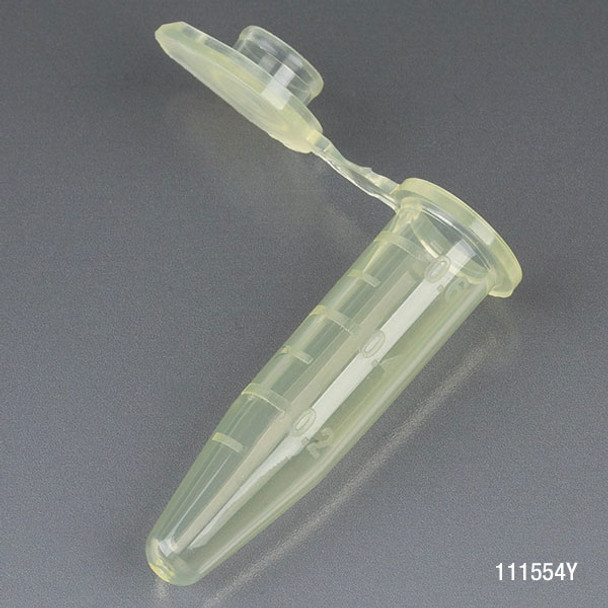 Microcentrifuge Tube, 0.5mL, PP, Attached Snap Cap, Graduated, Assorted Colors, Certified: Rnase, Dnase and Pyrogen Free, 500/Stand Up Zip Lock Bag