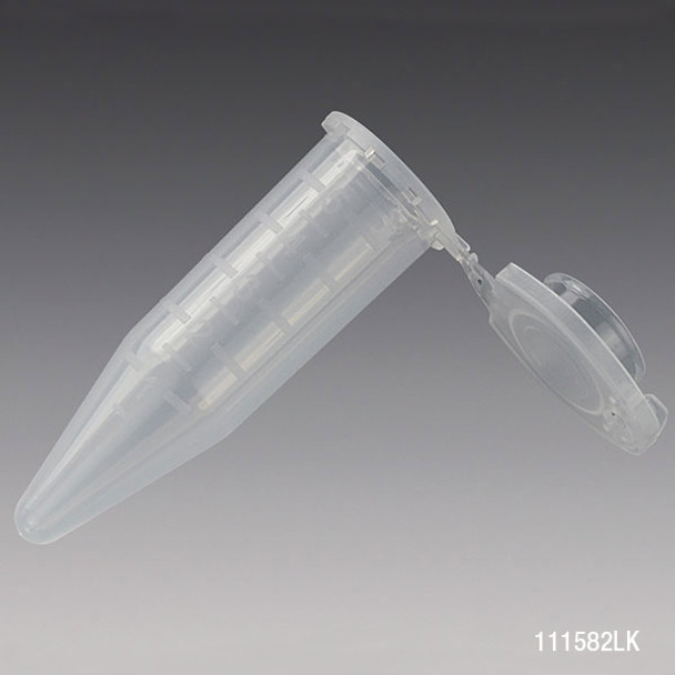 Diamond Midi Centrifuge Tube, 5.0mL, PP, Attached Locking Snap Cap, Graduated, Natural, Lot Certified: Rnase, Dnase, Pyrogen, ATP and Human DNA Free