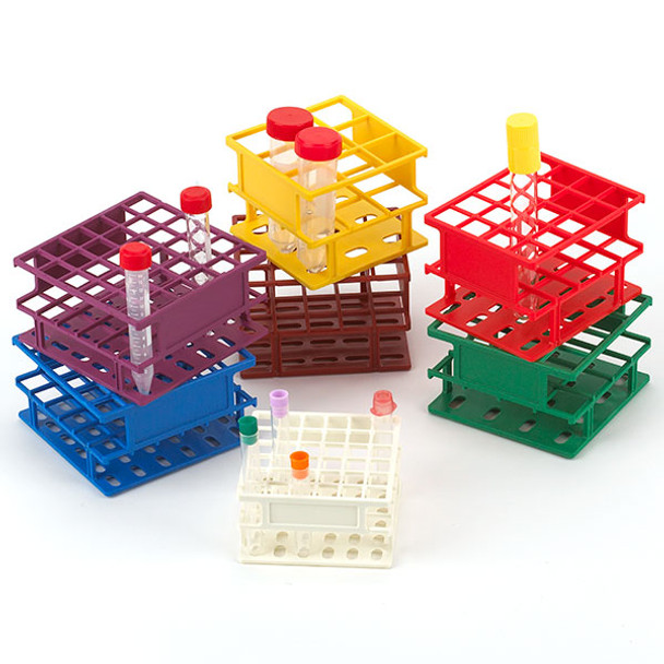 Wireless Tube Rack, 25mm, Half Size: 16-Place, Nylon, Magenta