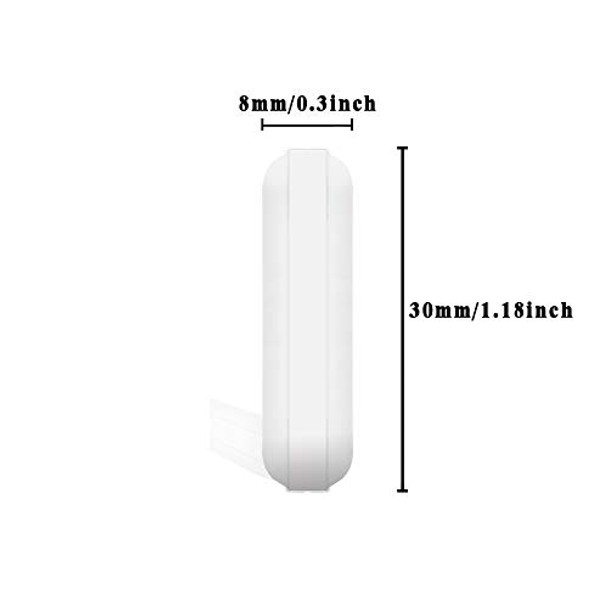 4 Pcs 30mm(1.18 inch) PTFE Magnetic Stirrer Mixer Stir Bar,White Color,Laboratory Bar,Stir Plate Bar,Stir Plate Magnet,Stir Rod Magnetic