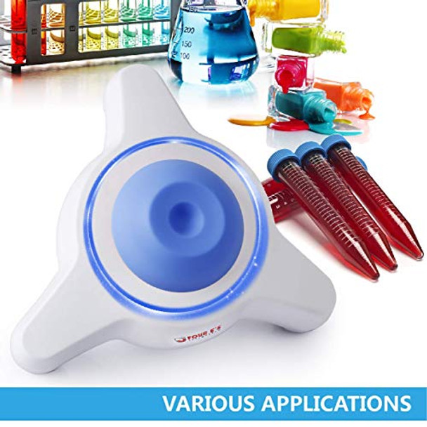 Mini Vortex Mixer, Touch Function, 5600rpm, Lab Vortex Shaker with USB Interface, 6mm Orbital Diameter, for Paint, Tattoo Ink, Test Tube, Nail Polish