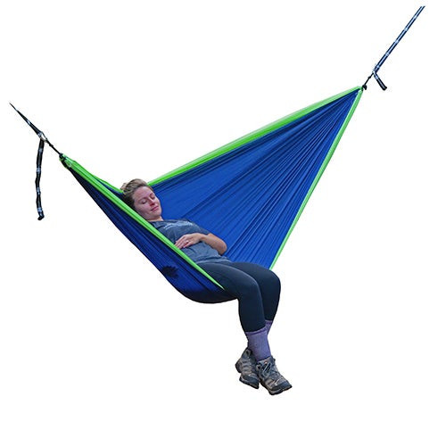 GO2 Traveler Nylon Hammock Lime/Navy