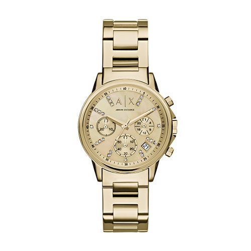 Lady Banks Gold-Tone Multi-Dial Crystal Watch Gold Dial