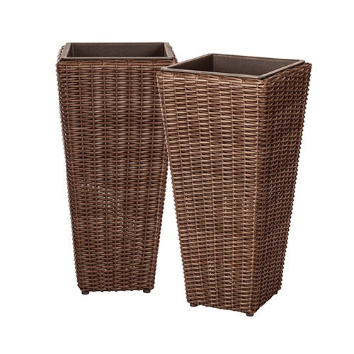 Alto 2pc Wicker Planter Set