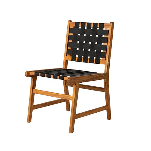 Sava Indoor/Outdoor Armless Dining Side Chair Black