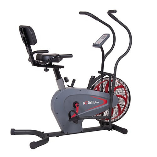 Body Rider Stationary Upright Fan Bike w/ Curve-Crank