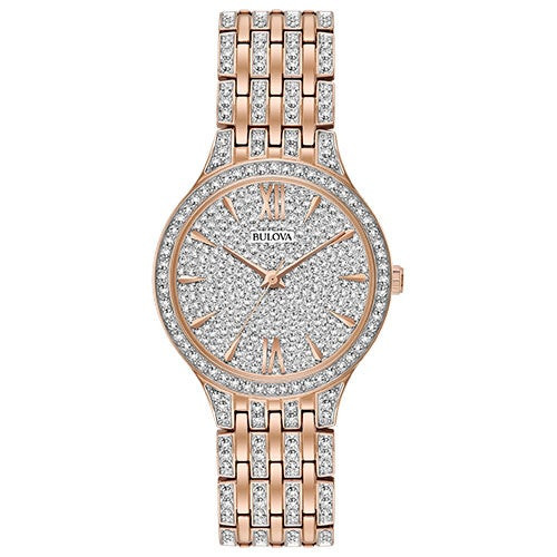 Ladies Phantom Crystal Collection Two-Tone Watch Crysal Pave Dial