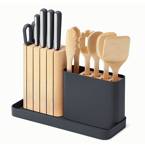 14pc Knife & Utensil Set Charcoal