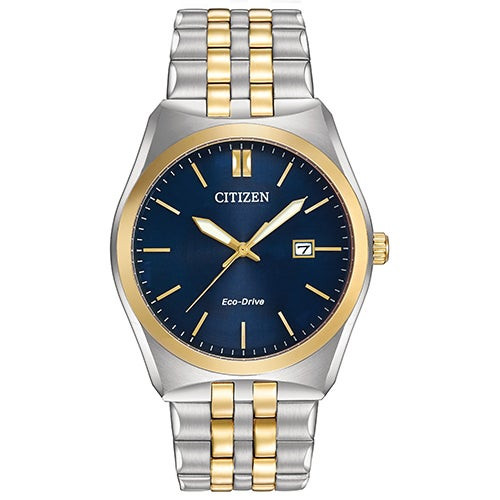 Mens Corso Eco-Drive Two-Tone Stainless Steel Watch Blue Dial