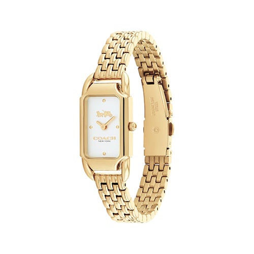 Ladies' Cadie Gold-Tone Stainless Steel Watch, White Dial