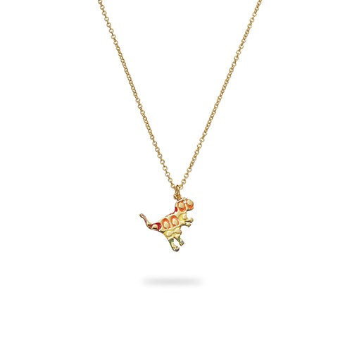 Rainbow Quilted C Rexy Pendant Necklace