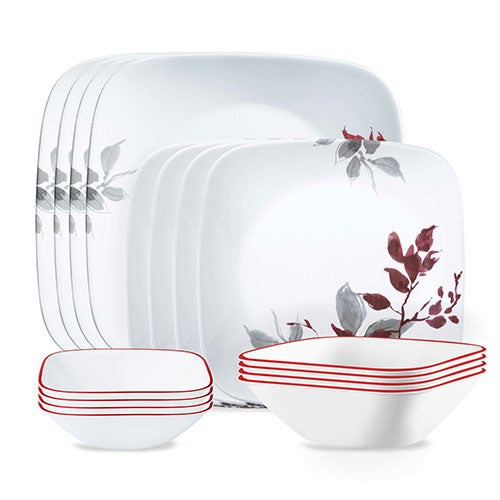 Kyoto Leaves 16pc Dinnerware Set - Service for 12