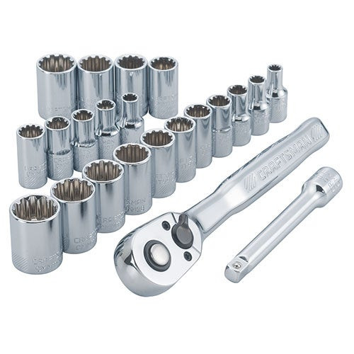 22pc 1/4" 6 Point Universal Socket Set