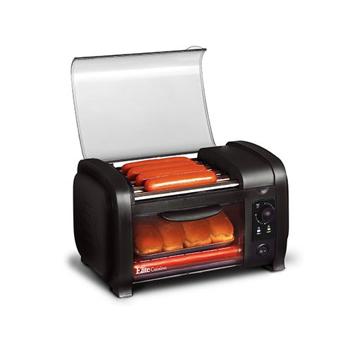 Hot Dog Roller/Toaster Oven Black